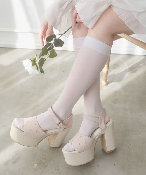 MAJESTIC LEGON / マジェスティックレゴン サンダル | 軽盛れヒールビジューサンダル | 詳細5