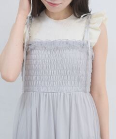 MAJESTIC LEGON / マジェスティックレゴン ニット・セーター | ショルダーフリルノースリーブニット