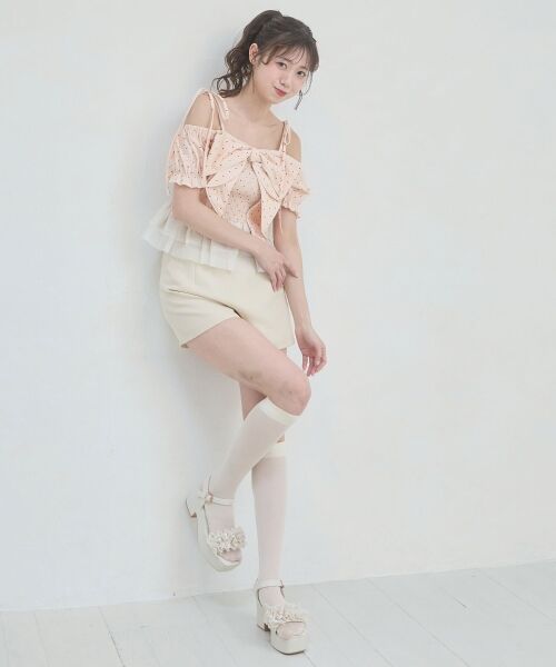 MAJESTIC LEGON / マジェスティックレゴン シャツ・ブラウス | キラキラチェーン付きリボンブラウス | 詳細15