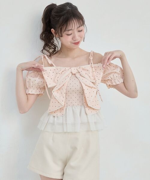 MAJESTIC LEGON / マジェスティックレゴン シャツ・ブラウス | キラキラチェーン付きリボンブラウス | 詳細16