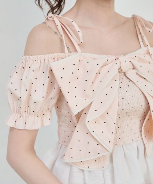 MAJESTIC LEGON / マジェスティックレゴン シャツ・ブラウス | キラキラチェーン付きリボンブラウス | 詳細19