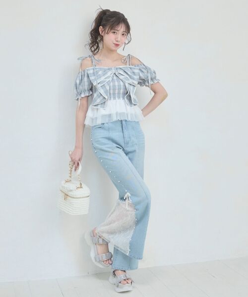 MAJESTIC LEGON / マジェスティックレゴン シャツ・ブラウス | キラキラチェーン付きリボンブラウス | 詳細20