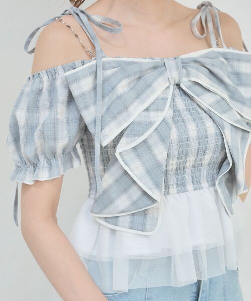 MAJESTIC LEGON / マジェスティックレゴン シャツ・ブラウス | キラキラチェーン付きリボンブラウス | 詳細24