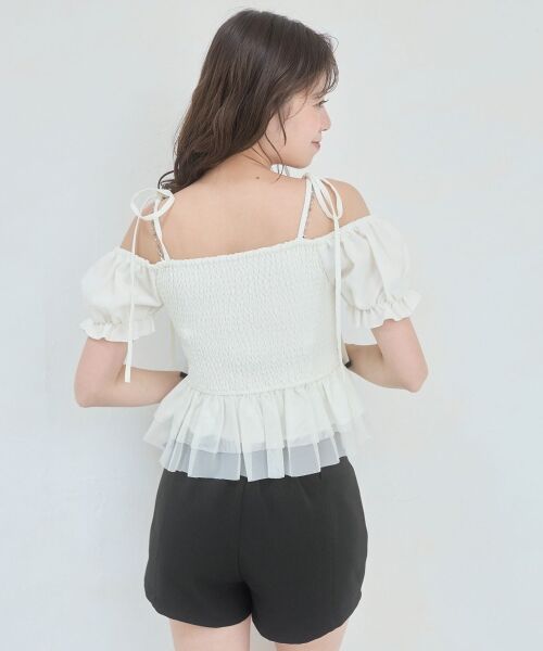 MAJESTIC LEGON / マジェスティックレゴン シャツ・ブラウス | キラキラチェーン付きリボンブラウス | 詳細8