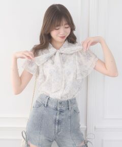 MAJESTIC LEGON / マジェスティックレゴン シャツ・ブラウス | 2wayフリルスリーブブラウス