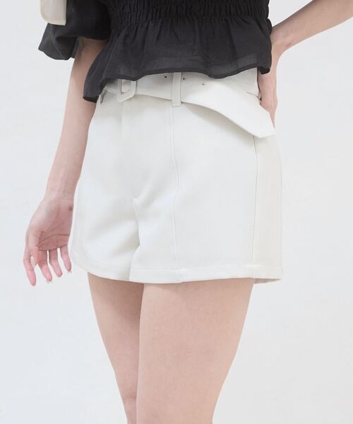 MAJESTIC LEGON / マジェスティックレゴン ショート・ハーフ・半端丈パンツ | ベルトセットハイウエストショートパンツ | 詳細17