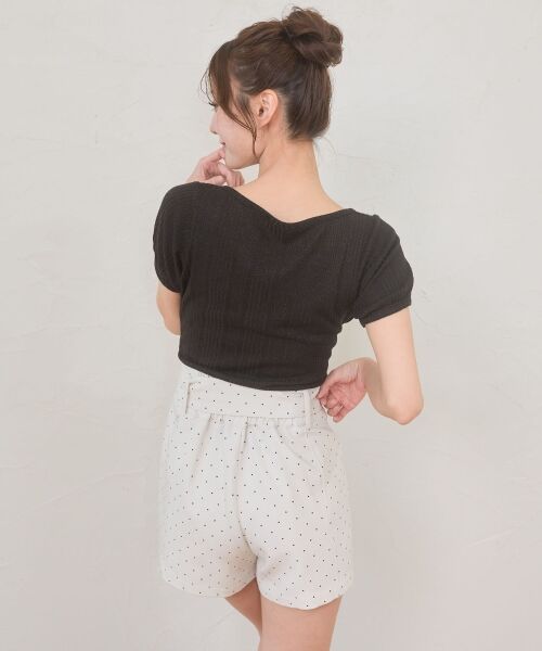 MAJESTIC LEGON / マジェスティックレゴン ショート・ハーフ・半端丈パンツ | ベルトセットハイウエストショートパンツ | 詳細6