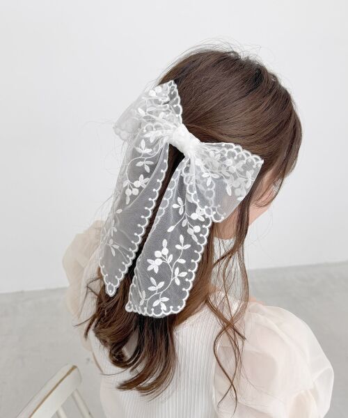 MAJESTIC LEGON / マジェスティックレゴン カチューシャ・カチューム・その他 | シアーリボンバレッタ（オフ）