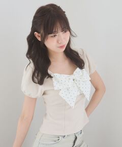 MAJESTIC LEGON / マジェスティックレゴン カットソー | ビッグリボンレイヤードトップス