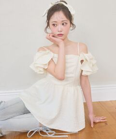 MAJESTIC LEGON / マジェスティックレゴン シャツ・ブラウス | シュシュスリーブペプラムブラウス