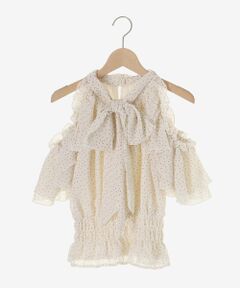 MAJESTIC LEGON / マジェスティックレゴン シャツ・ブラウス | アメスリフリルリボン半袖ブラウス