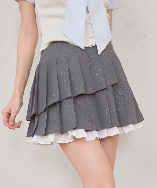 MAJESTIC LEGON / マジェスティックレゴン ミニ・ひざ丈スカート | 裾フリルプリーツミニスカパン | 詳細14