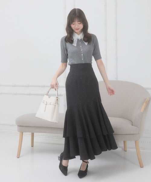 MAJESTIC LEGON / マジェスティックレゴン ロング・マキシ丈スカート | キラキラレースアップマーメイドスカート | 詳細24