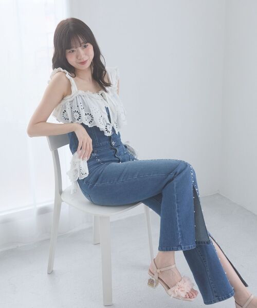 MAJESTIC LEGON / マジェスティックレゴン デニムパンツ | 2wayレースフリルキラキラデニムパンツ | 詳細20