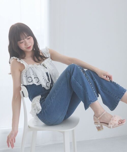 MAJESTIC LEGON / マジェスティックレゴン デニムパンツ | 2wayレースフリルキラキラデニムパンツ | 詳細21