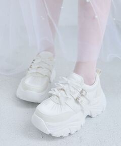 MAJESTIC LEGON / マジェスティックレゴン スニーカー | ビジュー厚底リボンスニーカー