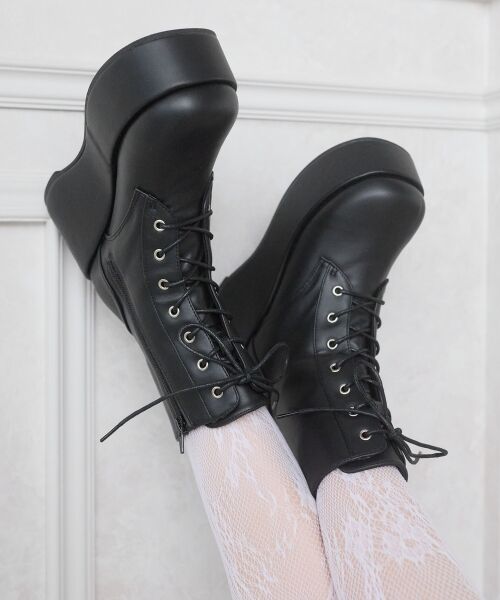 MAJESTIC LEGON / マジェスティックレゴン ブーツ(ショート丈) | レースアップ厚底ショートブーツ | 詳細12