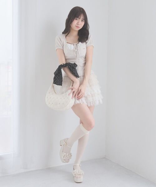 MAJESTIC LEGON / マジェスティックレゴン ショルダーバッグ | 2WAYリボンビジュームーンバッグ | 詳細6