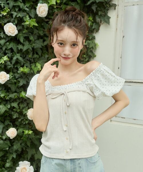 MAJESTIC LEGON / マジェスティックレゴン Tシャツ | 2wayドッキング半袖トップス | 詳細4