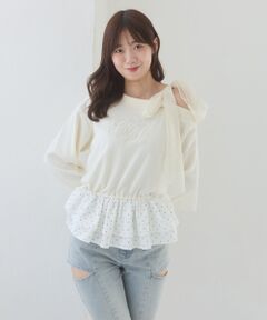 MAJESTIC LEGON / マジェスティックレゴン Tシャツ | マルチwayペプラムロゴトップス