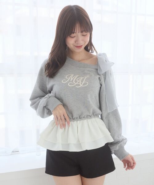 MAJESTIC LEGON / マジェスティックレゴン Tシャツ | マルチwayペプラムロゴトップス | 詳細15
