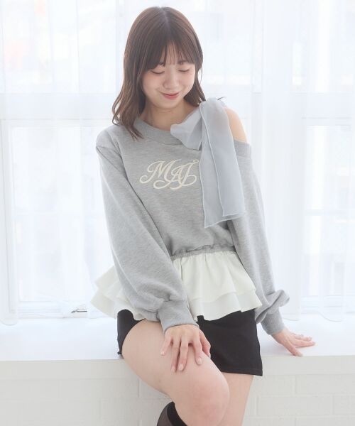 MAJESTIC LEGON / マジェスティックレゴン Tシャツ | マルチwayペプラムロゴトップス | 詳細16