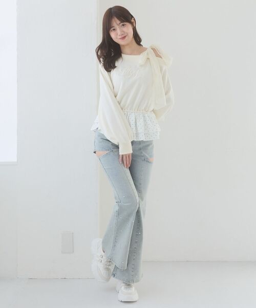 MAJESTIC LEGON / マジェスティックレゴン Tシャツ | マルチwayペプラムロゴトップス | 詳細2