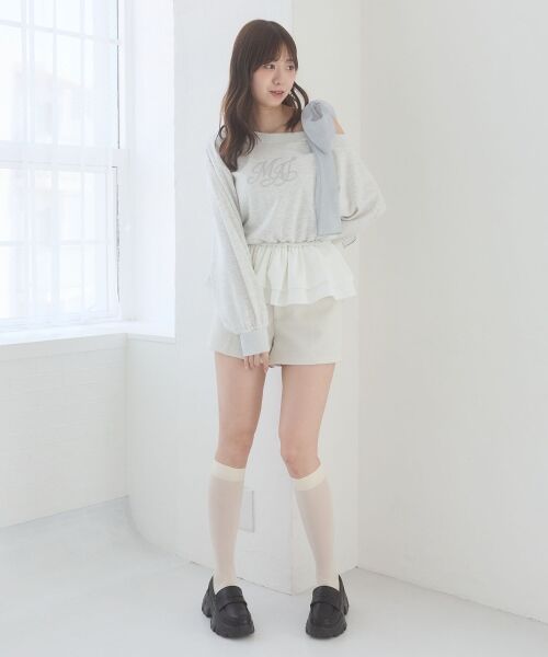 MAJESTIC LEGON / マジェスティックレゴン Tシャツ | マルチwayペプラムロゴトップス | 詳細7
