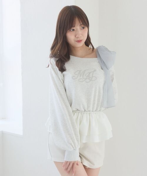 MAJESTIC LEGON / マジェスティックレゴン Tシャツ | マルチwayペプラムロゴトップス | 詳細8
