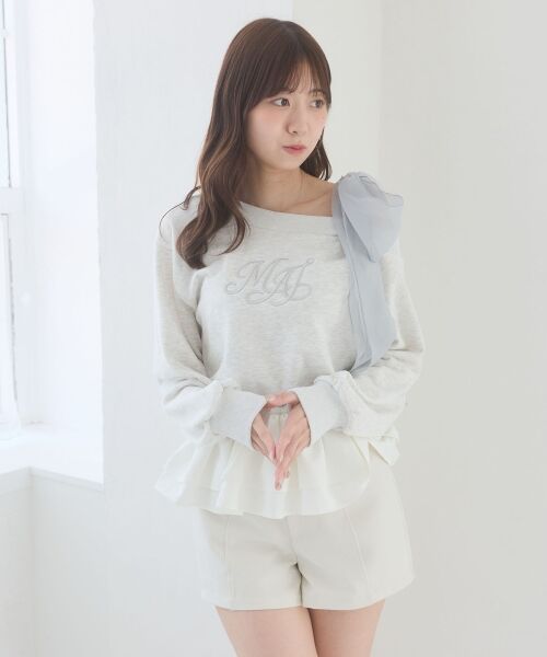 MAJESTIC LEGON / マジェスティックレゴン Tシャツ | マルチwayペプラムロゴトップス | 詳細9