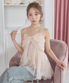 MAJESTIC LEGON / マジェスティックレゴン その他トップス | チェーン付きキラキラリボンビスチェ
