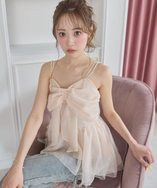 MAJESTIC LEGON / マジェスティックレゴン その他トップス | チェーン付きキラキラリボンビスチェ | 詳細13