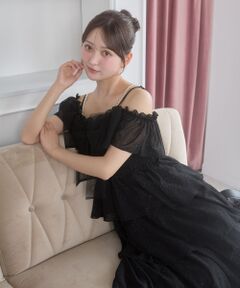 MAJESTIC LEGON / マジェスティックレゴン ロング・マキシ丈ワンピース | マルチwayリボンキラキラワンピ