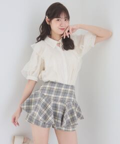 MAJESTIC LEGON / マジェスティックレゴン ミニ・ひざ丈スカート | レイヤードライクフレアショートスカパン