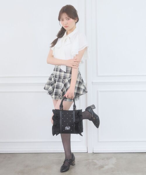MAJESTIC LEGON / マジェスティックレゴン ミニ・ひざ丈スカート | レイヤードライクフレアショートスカパン | 詳細20