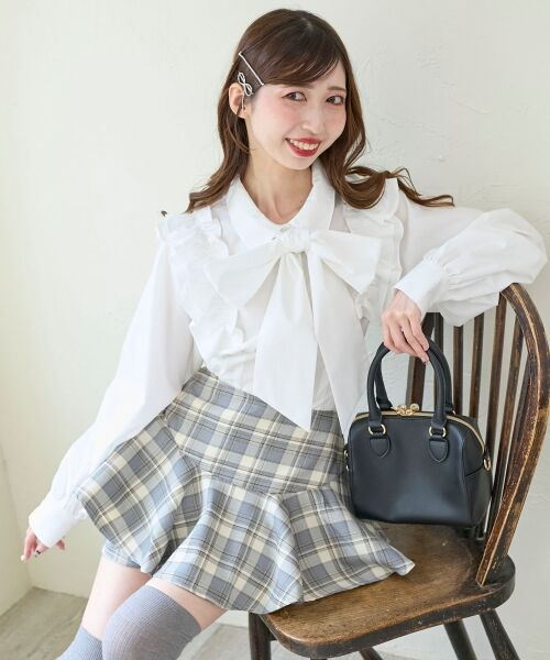 MAJESTIC LEGON / マジェスティックレゴン ミニ・ひざ丈スカート | レイヤードライクフレアショートスカパン | 詳細5