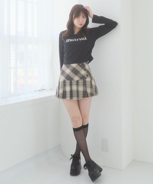 MAJESTIC LEGON / マジェスティックレゴン Tシャツ | サイドギャザーキラキラロゴTシャツ | 詳細6