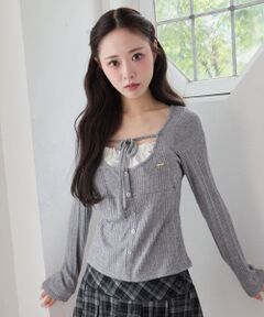MAJESTIC LEGON / マジェスティックレゴン カットソー | リボンレイヤードライクトップス