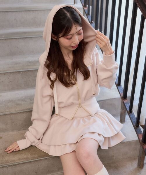 MAJESTIC LEGON / マジェスティックレゴン パーカー | キラキラウエストきゅっとパーカー（ピンク）