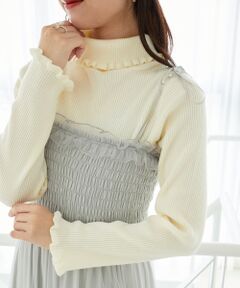 MAJESTIC LEGON / マジェスティックレゴン ニット・セーター | ◇プチフリルタートルニット