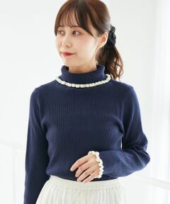 MAJESTIC LEGON / マジェスティックレゴン ニット・セーター | ◇プチフリルタートルニット