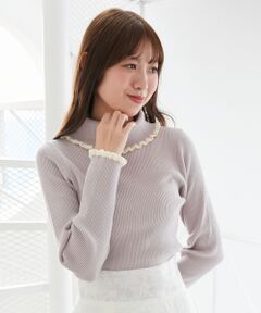 MAJESTIC LEGON / マジェスティックレゴン ニット・セーター | ◇プチフリルタートルニット