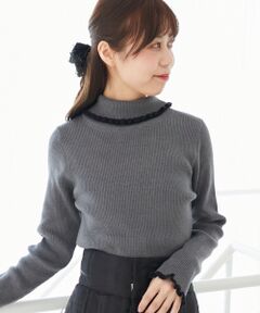 MAJESTIC LEGON / マジェスティックレゴン ニット・セーター | ◇プチフリルタートルニット