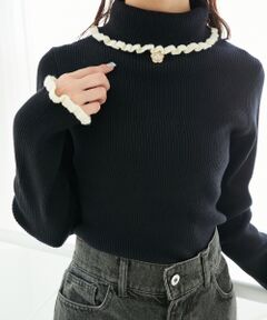 MAJESTIC LEGON / マジェスティックレゴン ニット・セーター | ◇プチフリルタートルニット