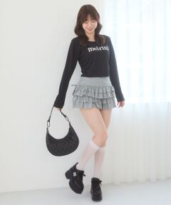 MAJESTIC LEGON / マジェスティックレゴン ミニ・ひざ丈スカート | カットティアードフリルスカパン