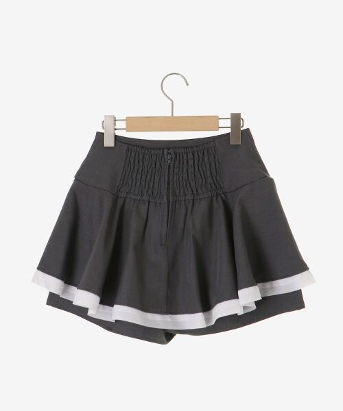 MAJESTIC LEGON / マジェスティックレゴン ミニ・ひざ丈スカート | バイカラーヘムレイヤードライクスカパン | 詳細19