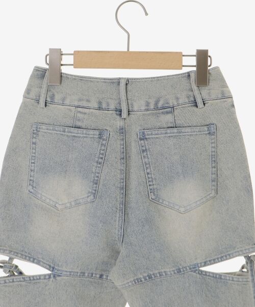 MAJESTIC LEGON / マジェスティックレゴン デニムパンツ | サイドスリットロマンティックフレアデニム | 詳細12