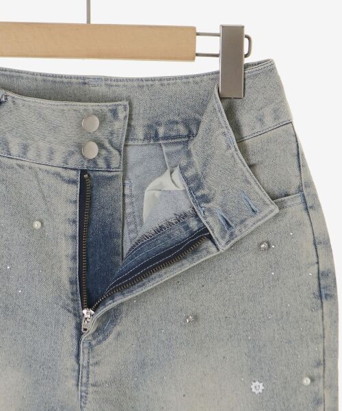 MAJESTIC LEGON / マジェスティックレゴン デニムパンツ | サイドスリットロマンティックフレアデニム | 詳細14