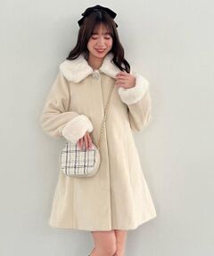 MAJESTIC LEGON / マジェスティックレゴン その他アウター | 7wayファー×ビジューコート