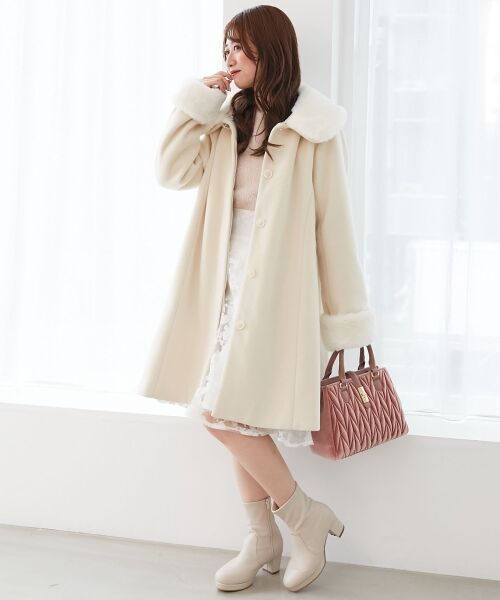 MAJESTIC LEGON / マジェスティックレゴン その他アウター | 7wayファー×ビジューコート | 詳細2